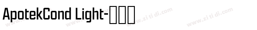 ApotekCond Light字体转换